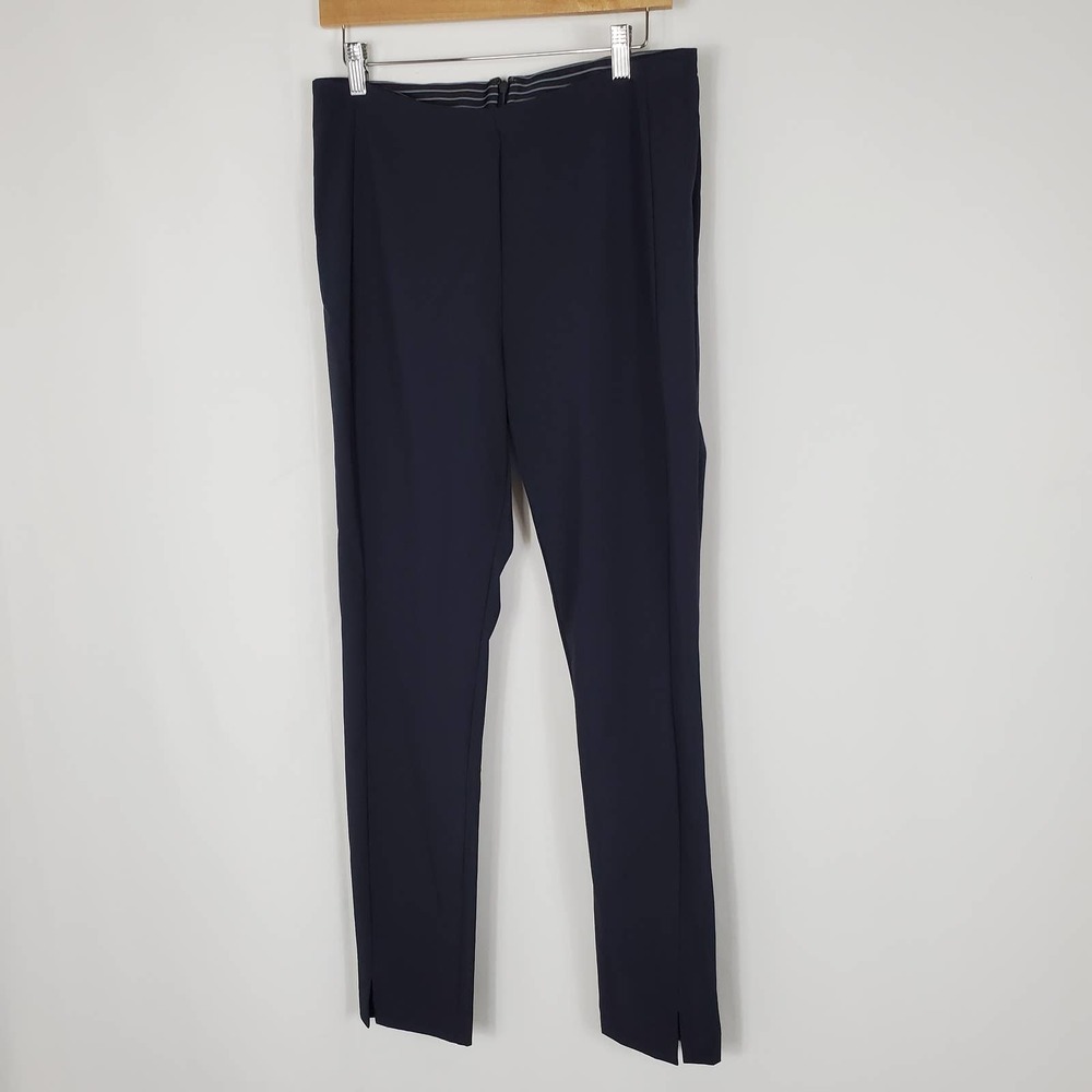 Athleta Black Slim Fit Flat Front Casual Pants Women's Size 12T Tall